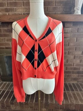 Christopher Kane 100% Cashmere Scotland Argyle Cardigan M EUC — Luxury Academia
